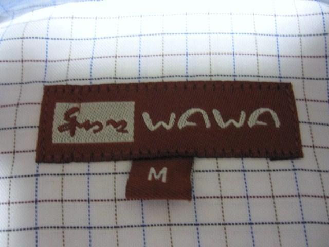 □WAWA☆新作 ドレスシャツ/ビジネスシャツ/メンズM/白×チェック☆新品 < 男性ファッション  □WAWA☆新作 ドレスシャツ/ビジネスシャツ/メンズM/白×チェック☆新品 < 男性ファッションの