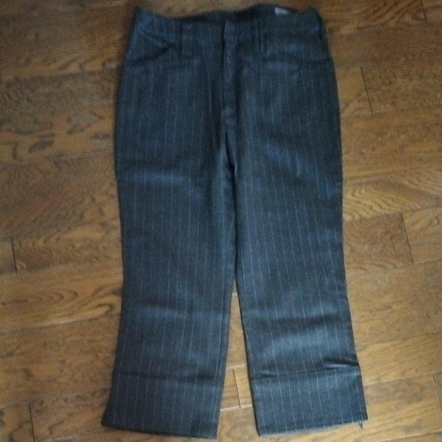 グレー ストライプ パンツ 秋冬 美品 股下53.5cm LLサイズ < 女性ファッション グレー ストライプ パンツ 秋冬 美品 股下53.5cm LLサイズ < 女性ファッションの