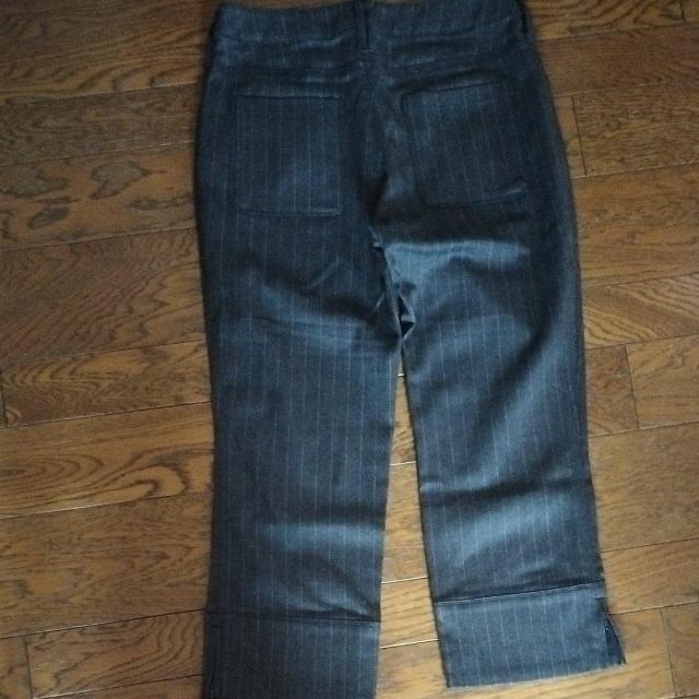 グレー ストライプ パンツ 秋冬 美品 股下53.5cm LLサイズ < 女性ファッション グレー ストライプ パンツ 秋冬 美品 股下53.5cm LLサイズ < 女性ファッションの