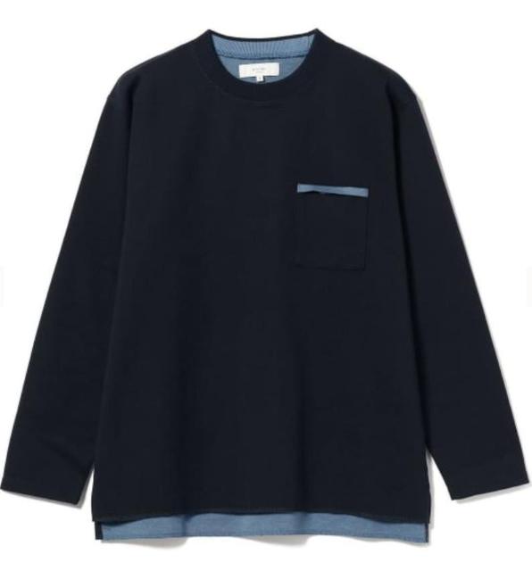 メンズ ダブルフェイス クルーネック カットソー < 男性ファッション  メンズ ダブルフェイス クルーネック カットソー  < 男性ファッションの