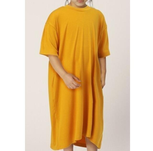 150★ビックシルエット半袖ロングワンピース★新品★送料無料 < キッズ/ベビー  150★ビックシルエット半袖ロングワンピース★新品★送料無料 < キッズ/ベビーの