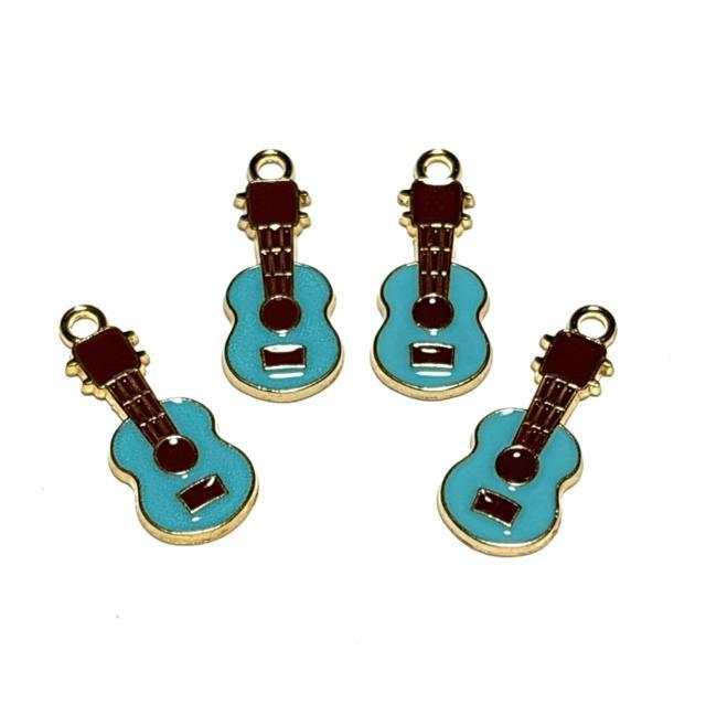 5095 水色のギター 4個 音楽 楽器 金属パーツ アクセサリーチャーム ハンドメイド材料 エナメル樹脂 < ペット/手芸/園芸 5095 水色のギター 4個 音楽 楽器 金属パーツ アクセサリーチャーム ハンドメイド材料 エナメル樹脂 < ペット/手芸/園芸の