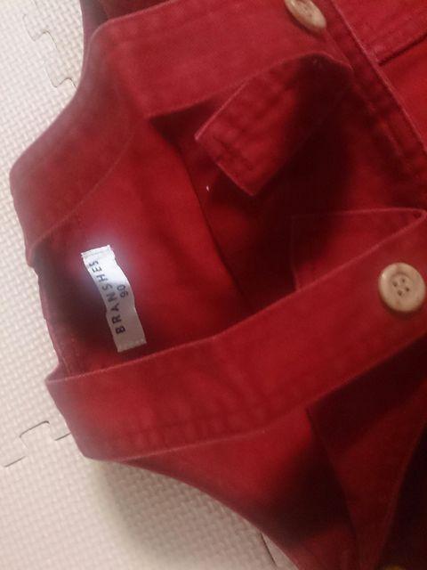 90 BRANSHES 赤のデニムジャンパースカート < キッズ/ベビー  90 BRANSHES 赤のデニムジャンパースカート < キッズ/ベビーの