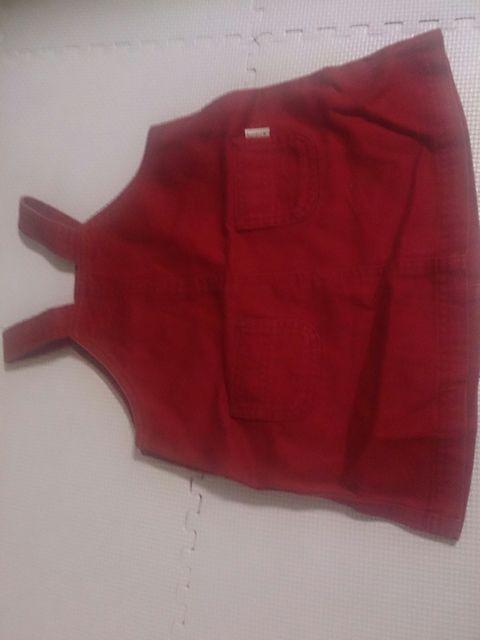 90 BRANSHES 赤のデニムジャンパースカート < キッズ/ベビー  90 BRANSHES 赤のデニムジャンパースカート < キッズ/ベビーの