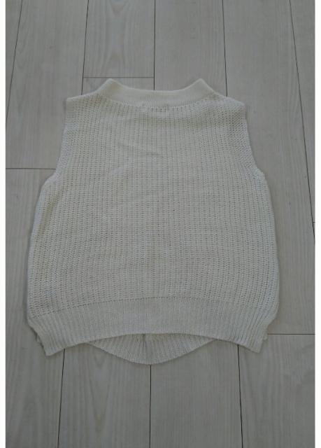 値下げ ルージュ ディアマン ノースリーブニットトップス ホワイト 38 < 女性ファッション  値下げ ルージュ ディアマン ノースリーブニットトップス ホワイト 38 < 女性ファッションの