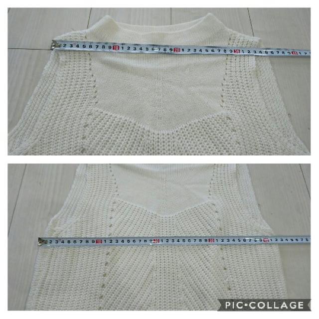 値下げ ルージュ ディアマン ノースリーブニットトップス ホワイト 38 < 女性ファッション  値下げ ルージュ ディアマン ノースリーブニットトップス ホワイト 38 < 女性ファッションの