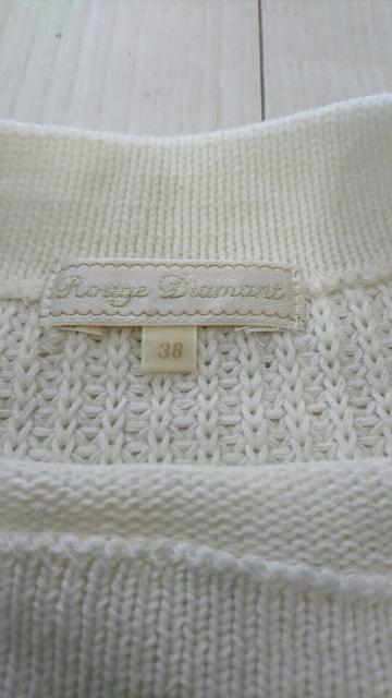 値下げ ルージュ ディアマン ノースリーブニットトップス ホワイト 38 < 女性ファッション  値下げ ルージュ ディアマン ノースリーブニットトップス ホワイト 38 < 女性ファッションの