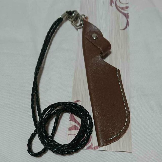 Sサイズ ブラウンレザー製電子タバコケース ストラップ付き 新品 < 男性ファッション  Sサイズ ブラウンレザー製電子タバコケース ストラップ付き 新品 < 男性ファッションの