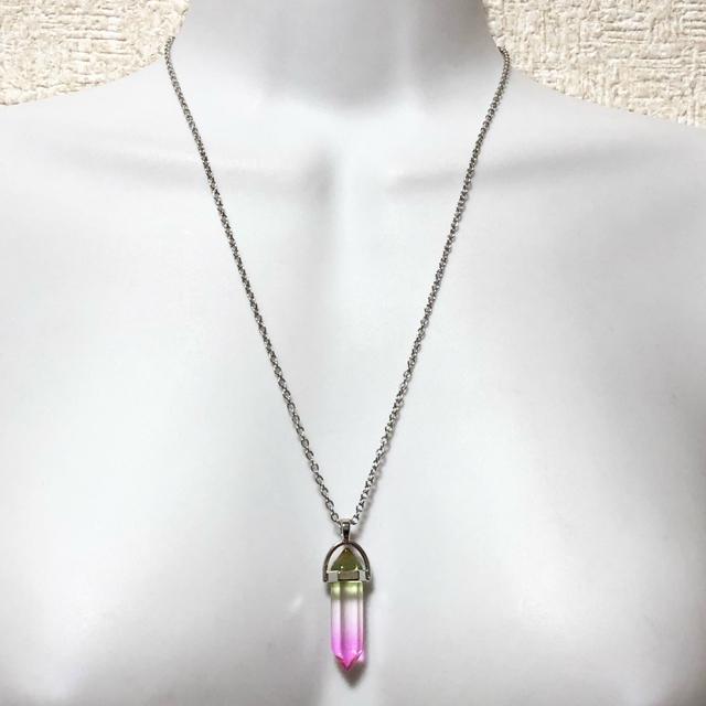 【新品】グラデクリスタルネックレス/ライムピンク < ブランド  【新品】グラデクリスタルネックレス/ライムピンク < ブランドの