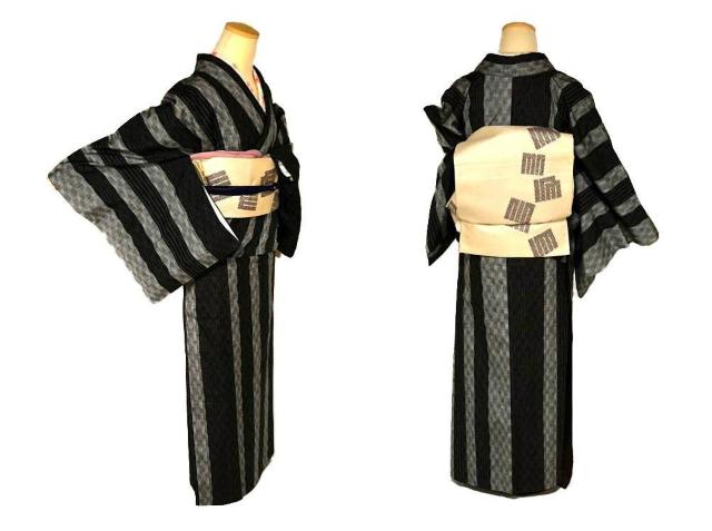 【最高級】新品同様【三代目市三郎雅生紬會】七彩紬 暈し染め 間道 証紙付き 小紋 身丈160.5cm 裄丈66cm T3347 < 女性ファッション  【最高級】新品同様【三代目市三郎雅生紬會】七彩紬 暈し染め 間道 証紙付き 小紋 身丈160.5cm 裄丈66cm T3347 < 女性ファッションの