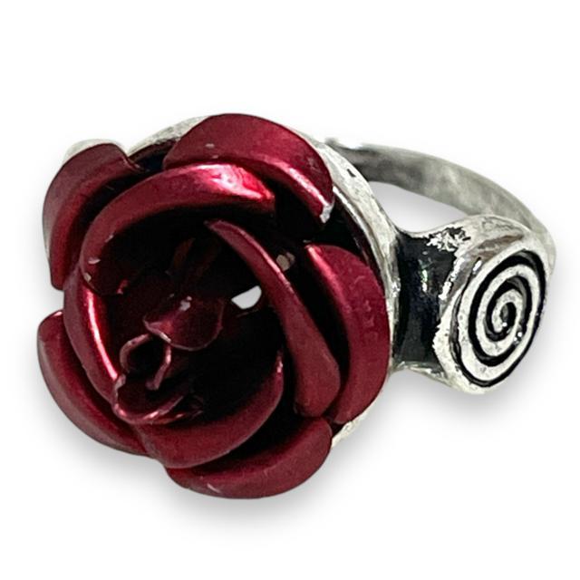 【新品/12号】アルミ薔薇&渦巻きデザインリング < 女性アクセサリー/時計 【新品/12号】アルミ薔薇&渦巻きデザインリング < 女性アクセサリー/時計の