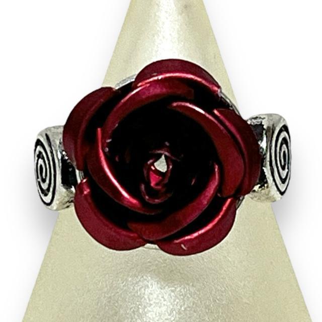 【新品/12号】アルミ薔薇&渦巻きデザインリング < 女性アクセサリー/時計 【新品/12号】アルミ薔薇&渦巻きデザインリング < 女性アクセサリー/時計の