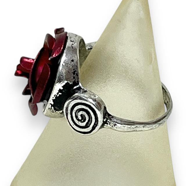 【新品/12号】アルミ薔薇&渦巻きデザインリング < 女性アクセサリー/時計 【新品/12号】アルミ薔薇&渦巻きデザインリング < 女性アクセサリー/時計の