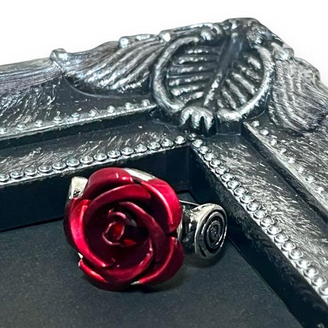 【新品/12号】アルミ薔薇&渦巻きデザインリング < 女性アクセサリー/時計 【新品/12号】アルミ薔薇&渦巻きデザインリング < 女性アクセサリー/時計の