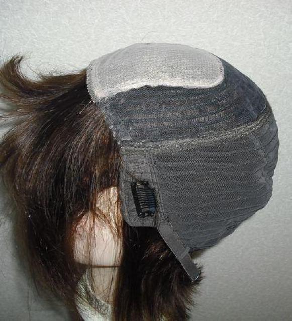 新品 人毛 人工皮膚付き ボブ 明るめブラウン  Mサイズ < 女性ファッション  新品 人毛 人工皮膚付き ボブ 明るめブラウン  Mサイズ < 女性ファッションの