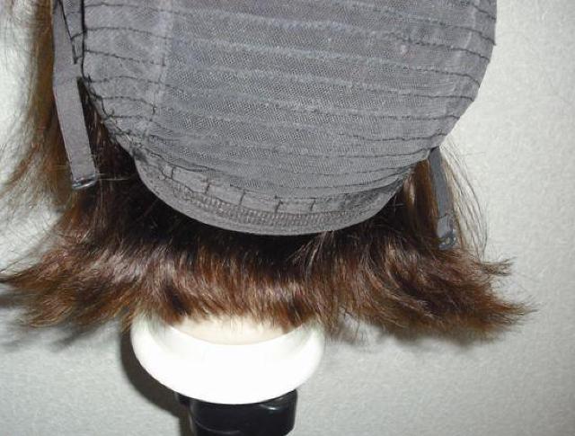 新品 人毛 人工皮膚付き ボブ 明るめブラウン  Mサイズ < 女性ファッション  新品 人毛 人工皮膚付き ボブ 明るめブラウン  Mサイズ < 女性ファッションの