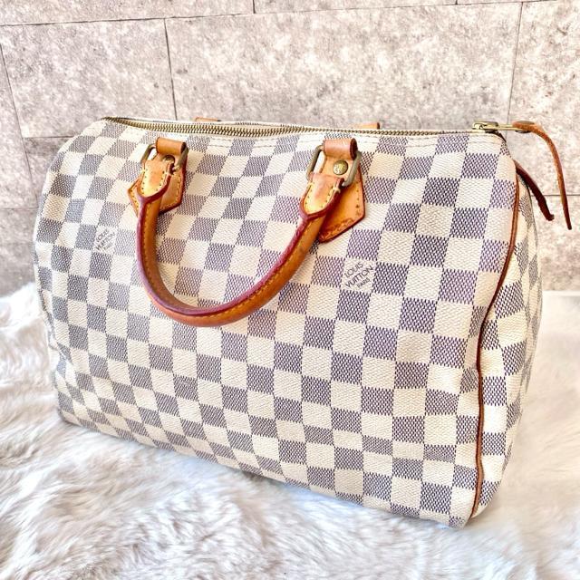 LOUIS VUITTON ダミエ アズール スピーディ30 ハンドバッグ White ルイ・ヴィトン ボストンバッグ < ブランド LOUIS VUITTON ダミエ アズール スピーディ30 ハンドバッグ White ルイ・ヴィトン ボストンバッグ < ブランドの