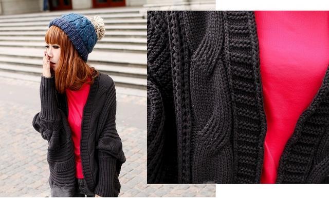 大きいサイズポンチョ風ニットカーデガン3Lダークグレー < 女性ファッション 大きいサイズポンチョ風ニットカーデガン3Lダークグレー < 女性ファッションの