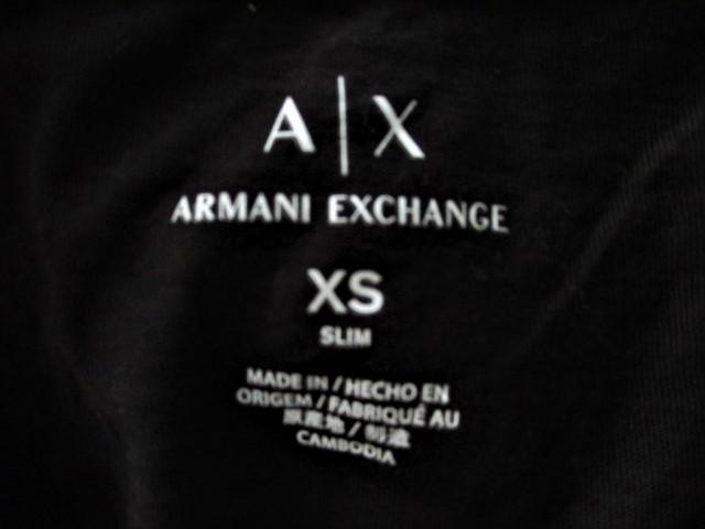 ☆アルマーニ エクスチェンジ ロゴ プリント Vネック Tシャツ/メンズ/XS☆ブラック < ブランド ☆アルマーニ エクスチェンジ ロゴ プリント Vネック Tシャツ/メンズ/XS☆ブラック < ブランドの