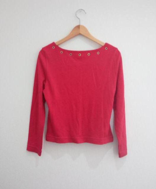 レナウン◆赤 レッド カットソー アクリル毛混紡素材 < 女性ファッション  レナウン◆赤 レッド カットソー アクリル毛混紡素材 < 女性ファッションの