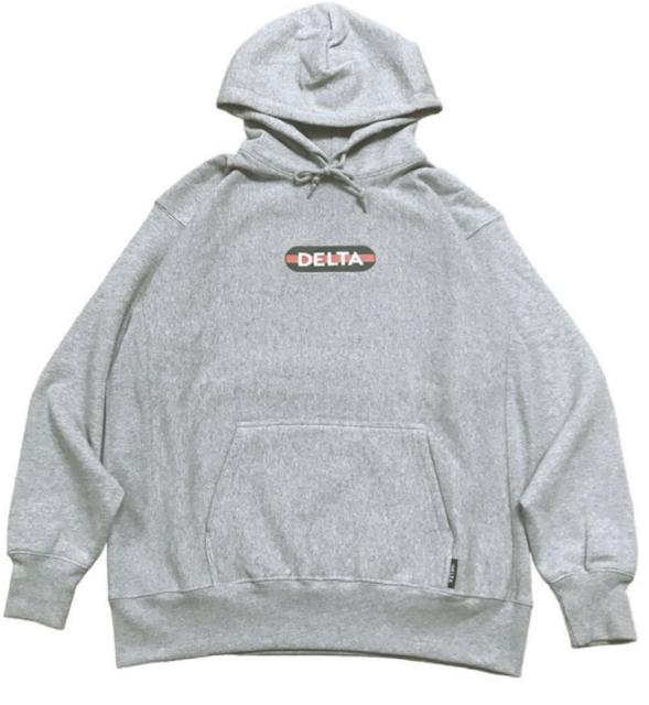 DELTA DECK LOGO HOODIE STRIPE GREY☆ < 男性ファッション DELTA DECK LOGO HOODIE STRIPE GREY☆ < 男性ファッションの