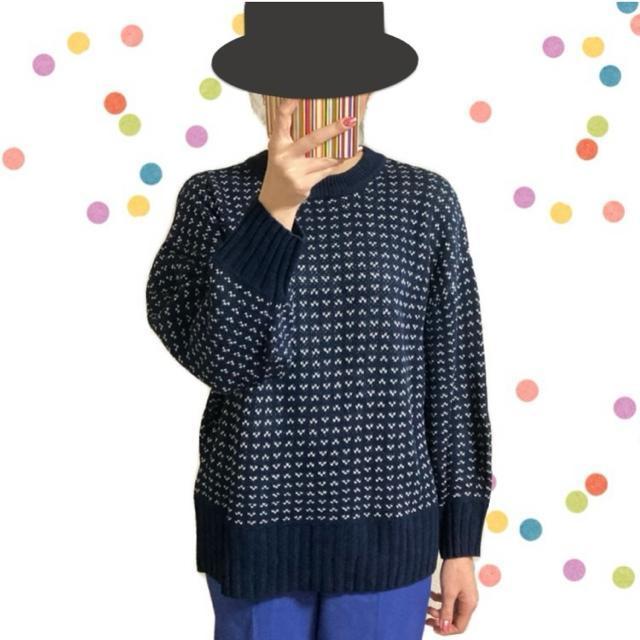 Rananラナン◎バーズアイ柄ニット◎長袖セーター(L)新品 < 女性ファッション Rananラナン◎バーズアイ柄ニット◎長袖セーター(L)新品 < 女性ファッションの