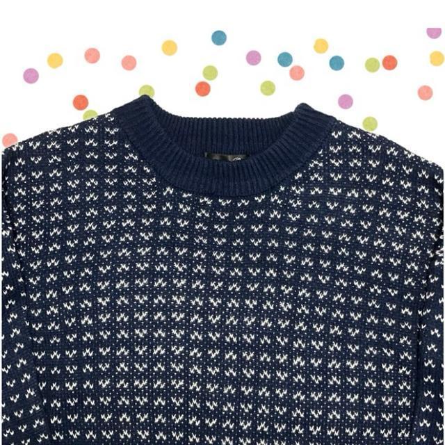 Rananラナン◎バーズアイ柄ニット◎長袖セーター(L)新品 < 女性ファッション Rananラナン◎バーズアイ柄ニット◎長袖セーター(L)新品 < 女性ファッションの