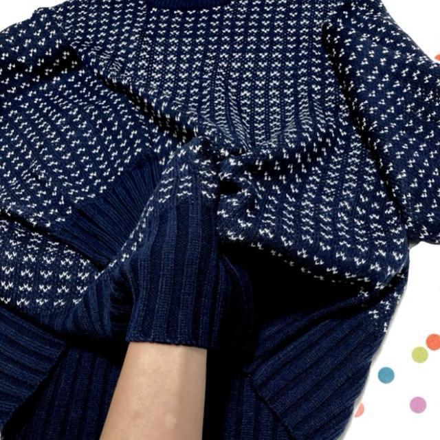 Rananラナン◎バーズアイ柄ニット◎長袖セーター(L)新品 < 女性ファッション Rananラナン◎バーズアイ柄ニット◎長袖セーター(L)新品 < 女性ファッションの