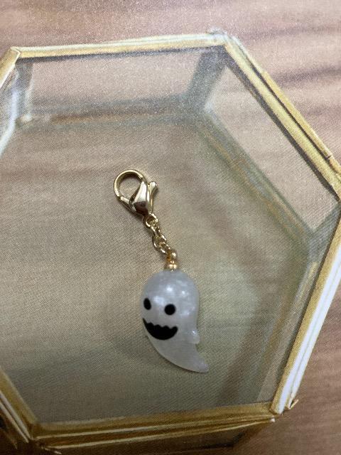 ハンドメイド ハロウィン マスクチャーム 2点セット オバケ、かぼちゃ < 女性ファッション  ハンドメイド ハロウィン マスクチャーム 2点セット オバケ、かぼちゃ < 女性ファッションの