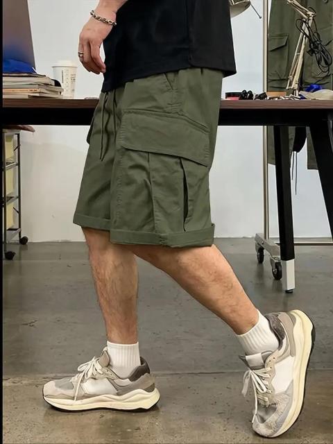 爆ヤス価格1190円★メンズ カーゴ - オリーブグリーン ルーズフィットドローストリング付き USAサイズM(日本サイズXL) < 男性ファッション  爆ヤス価格1190円★メンズ カーゴ - オリーブグリーン ルーズフィットドローストリング付き USAサイズM(日本サイズXL) < 男性ファッションの