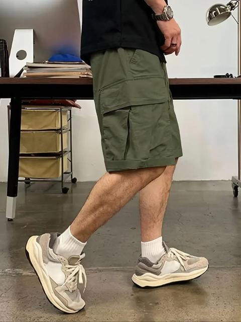 爆ヤス価格1190円★メンズ カーゴ - オリーブグリーン ルーズフィットドローストリング付き USAサイズM(日本サイズXL) < 男性ファッション  爆ヤス価格1190円★メンズ カーゴ - オリーブグリーン ルーズフィットドローストリング付き USAサイズM(日本サイズXL) < 男性ファッションの