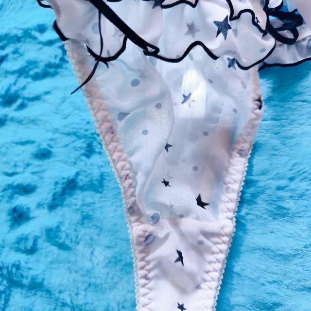 エロカワッ。。。。星柄透けシフォンTバック。。。パンティー。。。ショーツ。。ホワイト。。。白。。。 < 女性ファッション  エロカワッ。。。。星柄透けシフォンTバック。。。パンティー。。。ショーツ。。ホワイト。。。白。。。 < 女性ファッションの