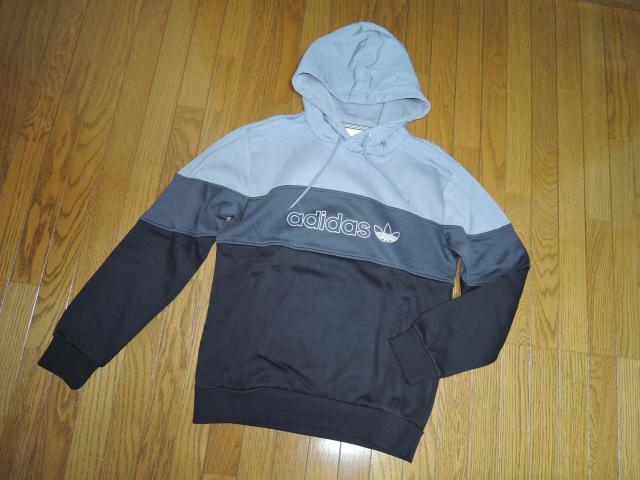 新品 adidas originals アディダスオリジナルス スウェット パーカー M 灰黒プルオーバーBX-20 HOODIE < ブランド 新品 adidas originals アディダスオリジナルス スウェット パーカー M 灰黒プルオーバーBX-20 HOODIE < ブランドの