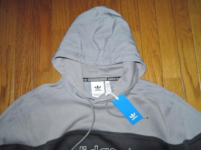 新品 adidas originals アディダスオリジナルス スウェット パーカー M 灰黒プルオーバーBX-20 HOODIE < ブランド 新品 adidas originals アディダスオリジナルス スウェット パーカー M 灰黒プルオーバーBX-20 HOODIE < ブランドの