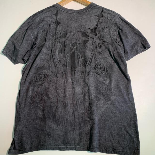 CarbonBlack ビンテージTシャツ 総柄 Lサイズ 半袖 Tシャツ 古着 クルーネックTシャツ < 男性ファッション CarbonBlack ビンテージTシャツ 総柄 Lサイズ 半袖 Tシャツ 古着 クルーネックTシャツ < 男性ファッションの