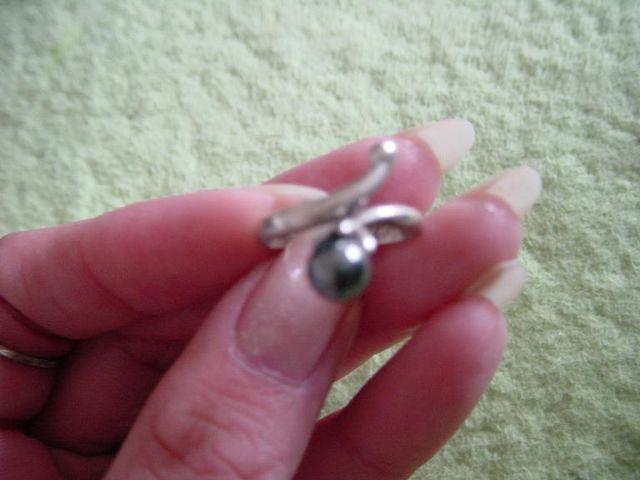 黒パールシルバーリング【11〜12号】 < 女性アクセサリー/時計  黒パールシルバーリング【11〜12号】  < 女性アクセサリー/時計の