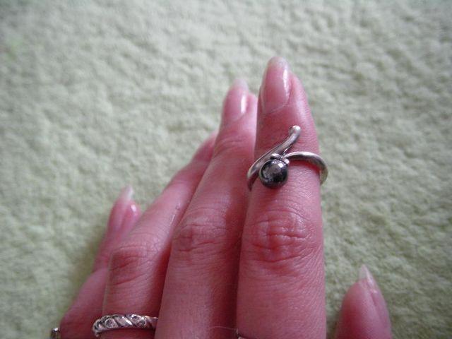 黒パールシルバーリング【11〜12号】 < 女性アクセサリー/時計  黒パールシルバーリング【11〜12号】 < 女性アクセサリー/時計の