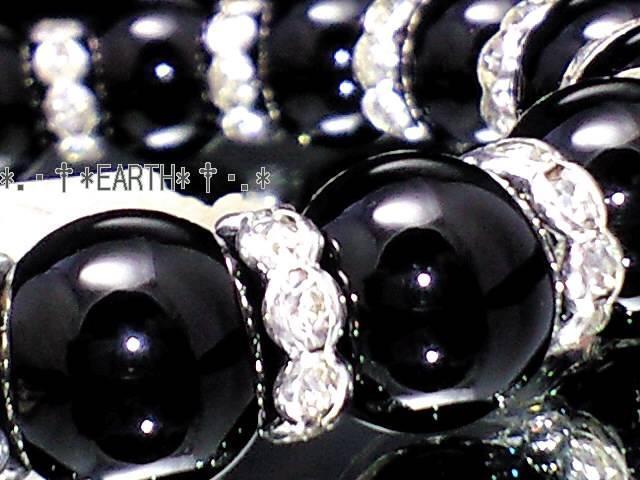 天然石★12ミリ黒瑪瑙AAAオニキス&銀色波形高級ロンデル数珠 < 男性アクセサリー/時計 天然石★12ミリ黒瑪瑙AAAオニキス&銀色波形高級ロンデル数珠 < 男性アクセサリー/時計の