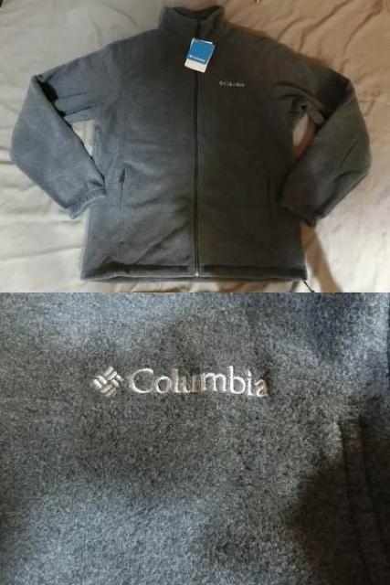 USA購入 コロンビア フルジップフリースJKT US M 灰 < ブランド  USA購入 コロンビア フルジップフリースJKT US M 灰 < ブランドの