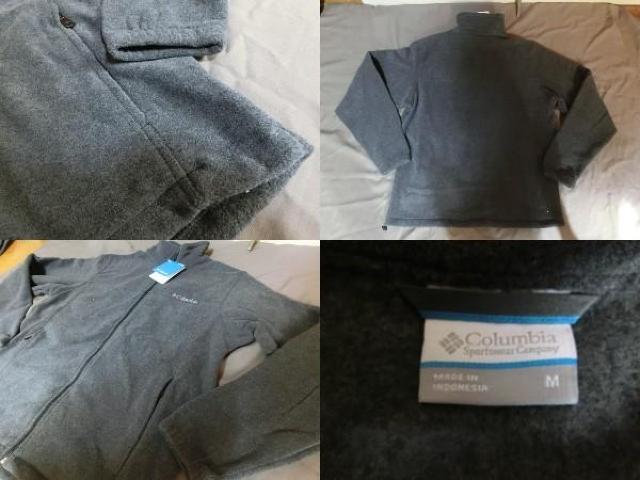 USA購入 コロンビア フルジップフリースJKT US M 灰 < ブランド  USA購入 コロンビア フルジップフリースJKT US M 灰 < ブランドの