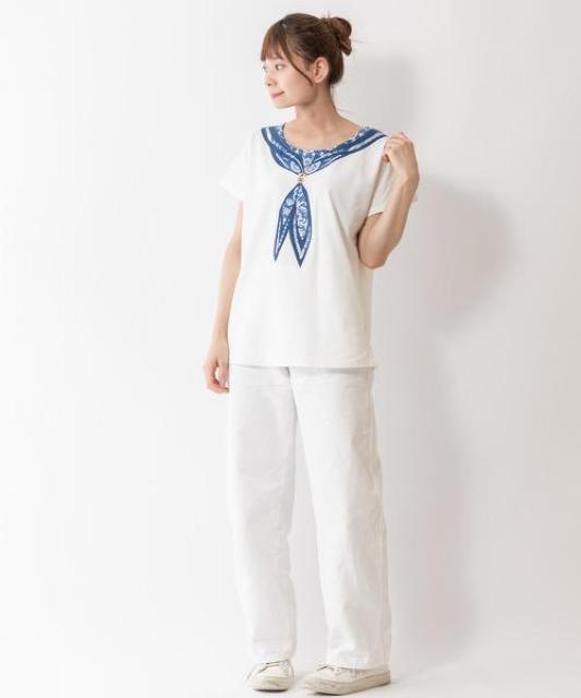 SALE●定価3,190円【新品未使用】スカーフプリント プルオーバー●グレー●プリントTシャツ < 女性ファッション  SALE●定価3,190円【新品未使用】スカーフプリント プルオーバー●グレー●プリントTシャツ < 女性ファッションの