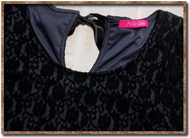 ピンキーガールズ リボン付きワンピース 黒 < ブランド  ピンキーガールズ リボン付きワンピース 黒 < ブランドの