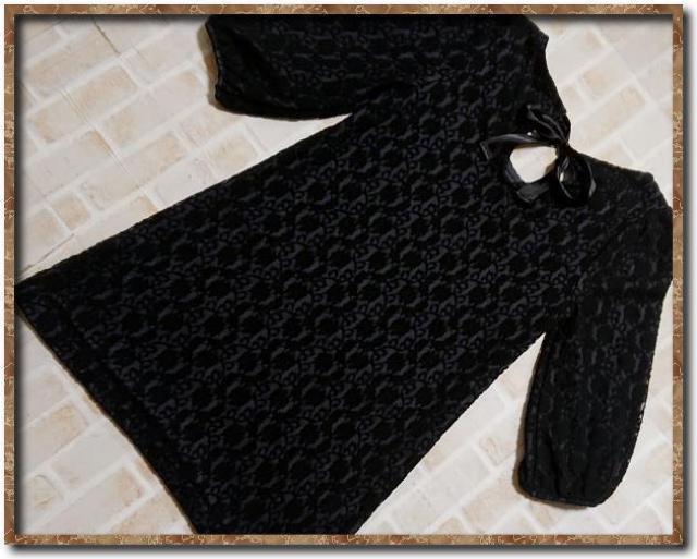 ピンキーガールズ リボン付きワンピース 黒 < ブランド  ピンキーガールズ リボン付きワンピース 黒 < ブランドの