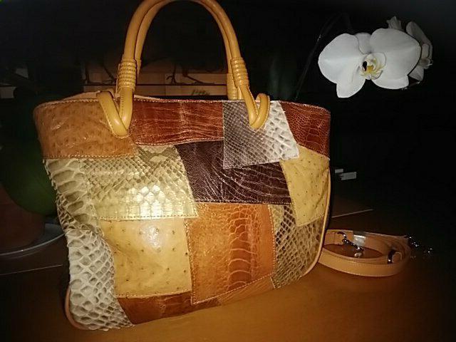 爬虫類勢揃い★パッチワーク2wayバッグ < 女性ファッション  爬虫類勢揃い★パッチワーク2wayバッグ < 女性ファッションの