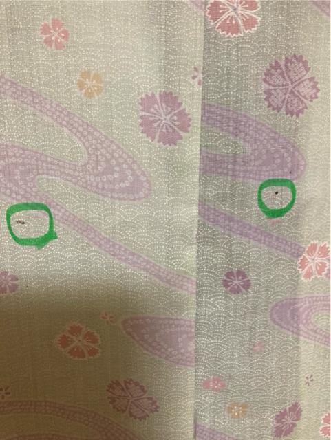 1833.未使用☆長襦袢☆薄いグリーンに桜柄☆難あり < 女性ファッション  1833.未使用☆長襦袢☆薄いグリーンに桜柄☆難あり < 女性ファッションの
