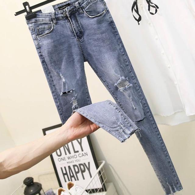 送料無料 新品 ダメージジーンズデニムスキニーパンツ < 女性ファッション  送料無料 新品 ダメージジーンズデニムスキニーパンツ < 女性ファッションの