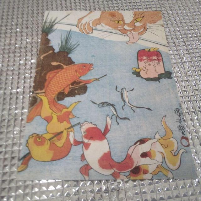 猫と魚のイラスト ポストカード 国芳 < ホビー  猫と魚のイラスト ポストカード 国芳  < ホビーの