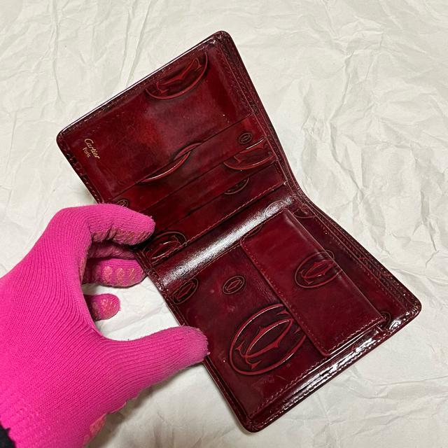 【Cartier / カルティエ】 ハッピーバースデー エナメル 二つ折り財布 マストライン ボルドー < ブランド 【Cartier / カルティエ】 ハッピーバースデー エナメル 二つ折り財布 マストライン ボルドー < ブランドの