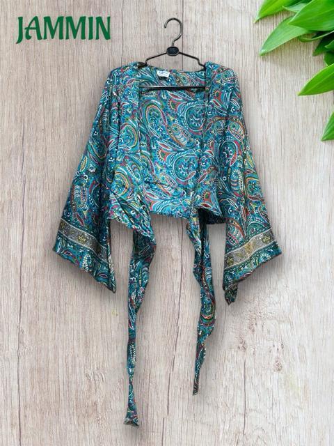 ペーズリー植物柄フレア袖ボレロ チョリ アジアン ヒッピー 衣装 ベリーダンス < 女性ファッション ペーズリー植物柄フレア袖ボレロ チョリ アジアン ヒッピー 衣装 ベリーダンス < 女性ファッションの
