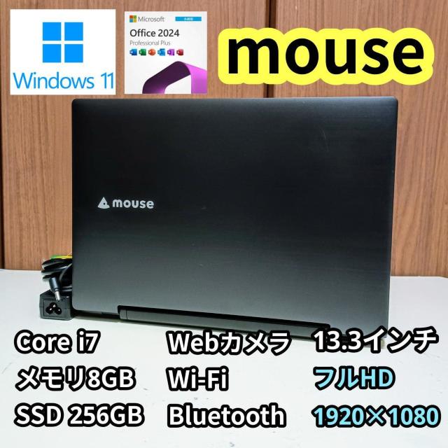 mouse Corei7 ������8GB SSD256GB Web�J���� Windows11 Office2024 ���𑜓x�t��HD  �� PC�{��/���Ӌ@��� 
